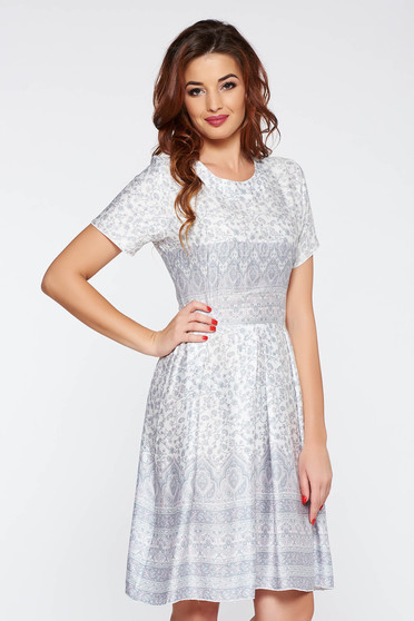 Rochie gri scurta casual croi in clos material subtire