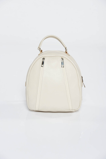 Rucsac nude casual din piele naturala
