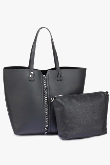 Geanta dama neagra office din piele ecologica