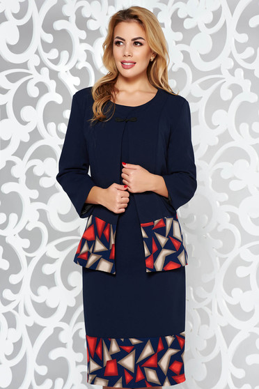 Compleu albastru-inchis elegant din 2 piese