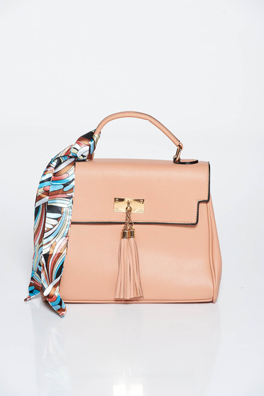 Geanta dama rosa office din piele ecologica accesorizata cu esarfa