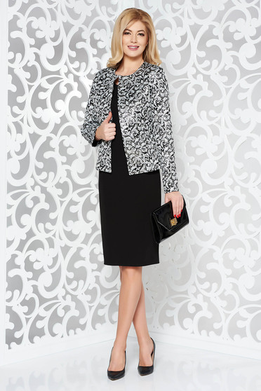 Compleu argintiu elegant cu rochie