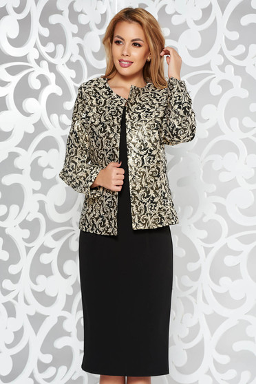 Compleu auriu elegant cu rochie
