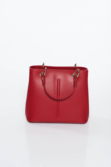 Geanta dama visinie office din piele naturala cu accesorii metalice