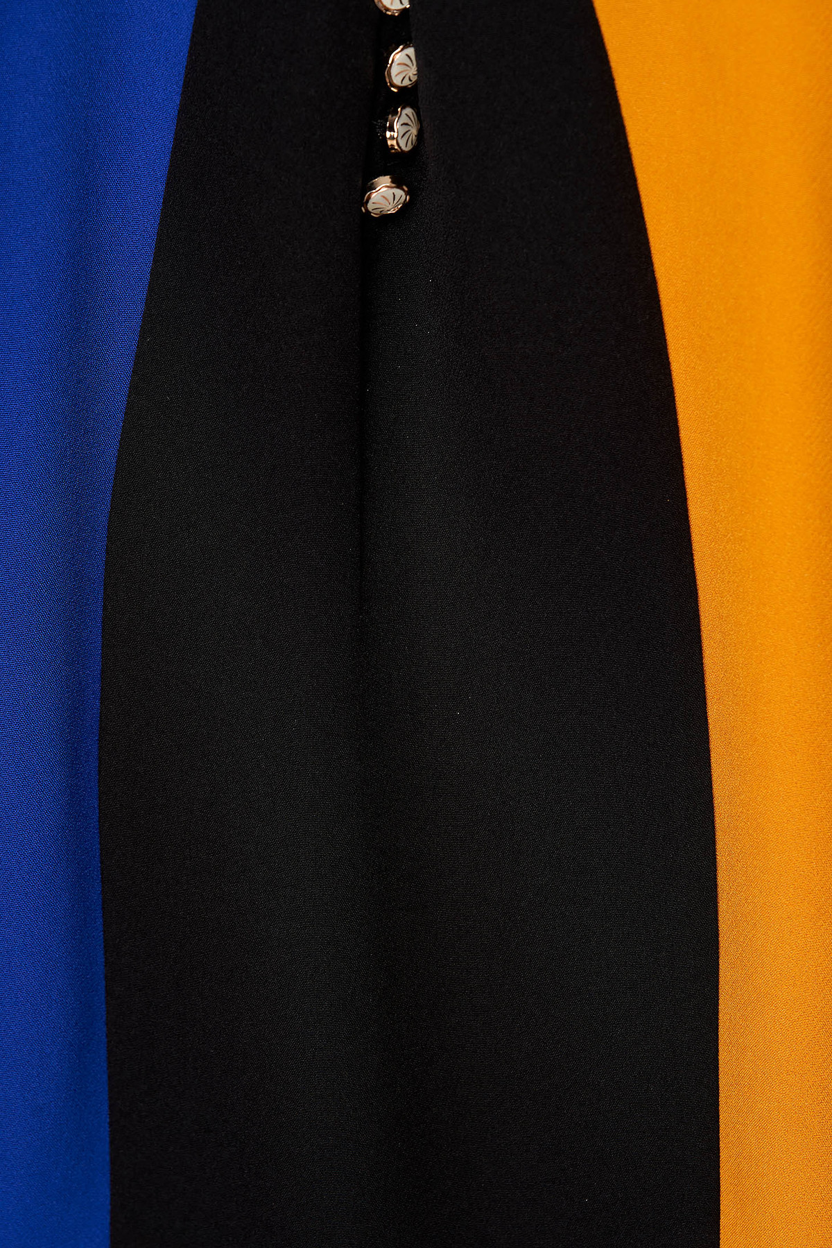 Rochie neagra office midi in clos din stofa cu buzunare - 2 | YEO