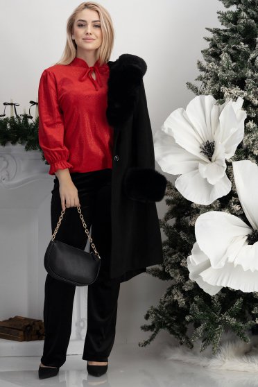Ținută damă - bluza, palton