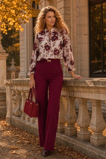 Ținută damă - bluza, pantaloni, geanta dama