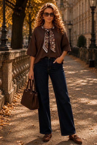 Ținută damă - bluza, geanta dama, blugi