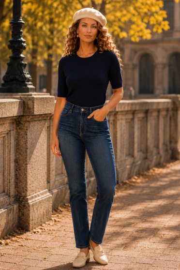 Ținută damă - bluza, blugi