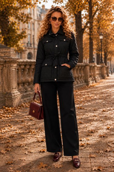 Ținută damă - geaca, bluza, blugi