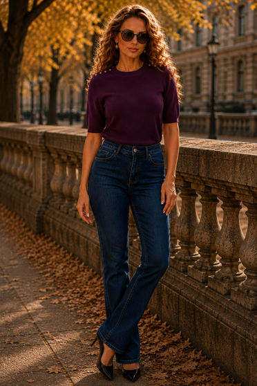 Ținută damă - bluza, blugi