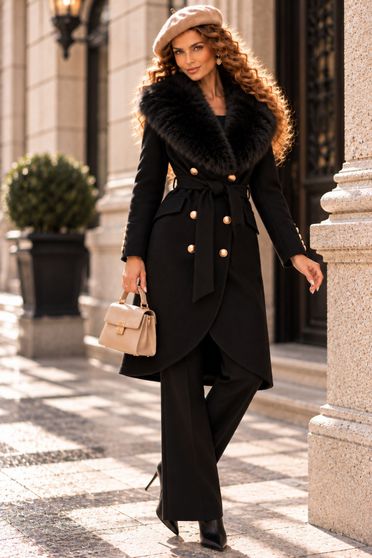 Ținută damă - palton, pantaloni, bluza